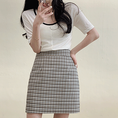 초이체크 skirt (2color)
